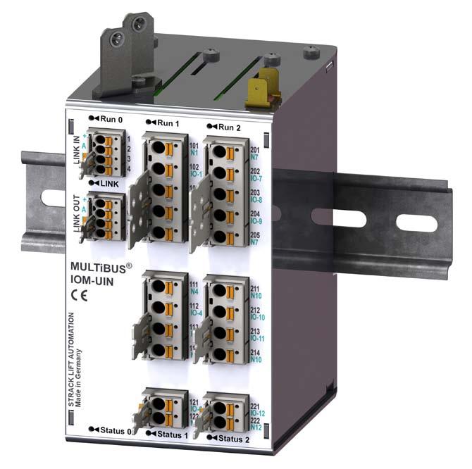 1.3 Controls/Networks 2018.1 -Coupler extension modules (selection) IOM-Switch IOM-Switch provides 5 Ethernet interfaces with 10/100 MBit/s.