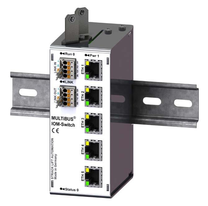 control of each port. With additional configuration via the LINK bus, the switch can be changed to a managed switch, e.g. to draft channel up to 16 VLANs (virtual LANs), to set priorities for Ethernet devices, etc.