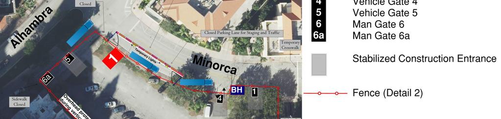 4. Coordinate with Maintenance of Traffic Plans: 2.0 Traffic Circulation 2.1.P1 Road Closures (Alhambra) 2.1.P1 Detour (Alhambra) 2.2.P1 Pedestrian Safety Plan (Alhambra) 2.