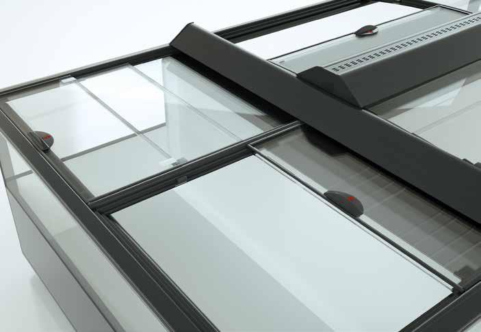 * 40 % to 50 % Energy savings EcoFlex Push 3 EcoFlex Push 3: Retrofittable transparent glass cover with pane divided into 3 EcoFlex