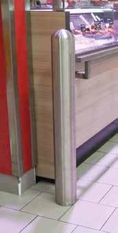 The rail protection can be easily removed and then reassembled for maintenance and conversion Brushed stainless steel RAIL PROTECTION from brushed stainless steel Article Rail Corner protection rail