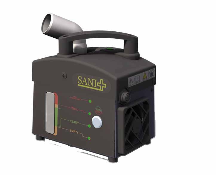 5 The first air purification system combined with an A/C charging station Saniflux The Saniflux system applies ultrasound technology (the same used in aerosols) to passenger compartment air