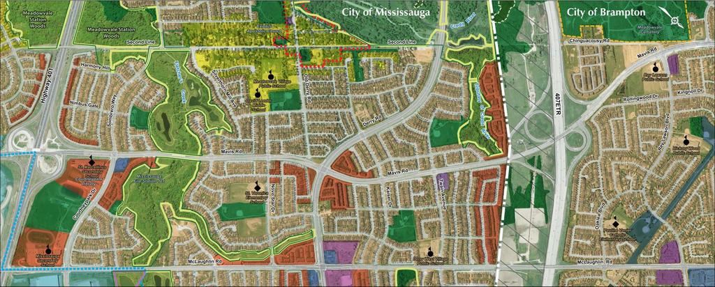 Existing Conditions Natural Heritage and Land Use (Official Plan Designations) Mississauga Official Plan Land Use Designations Brampton Official Plan Land Use Designations Natural System Areas