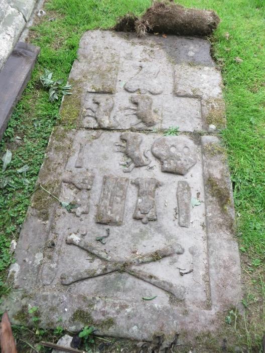 This implies that in the 1800s some medieval tombstones with swords still were visible, but none were found.