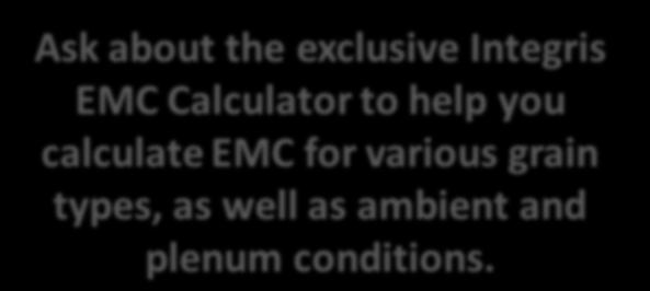 you calculate EMC for various grain types,
