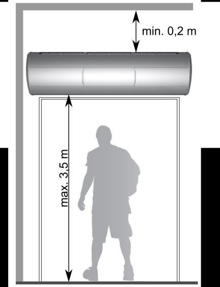 4. INSTALLATION Width of doorway must be equal or lower than