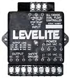 Dual Float Controller GLL100000 Dual Float Controller The Dual Float Controller has been designed especially for use with customer supplied floats.