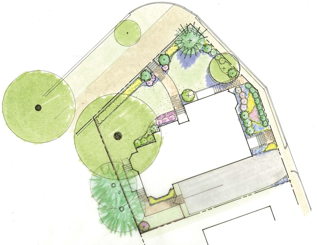 PROPOSED PLANT LIST prune back ex. forsythia to create neat hedge appearance reset capstone, repoint ex. wallwhere required provide 4 wide clear opening for new front steps to #472 entry ex.