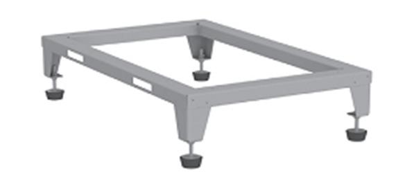 STANDARD BASE FRAMES Standard frame is 138 mm height, painted in RAL 7035. Regulating feet with rubber pad can be ordered additionally.