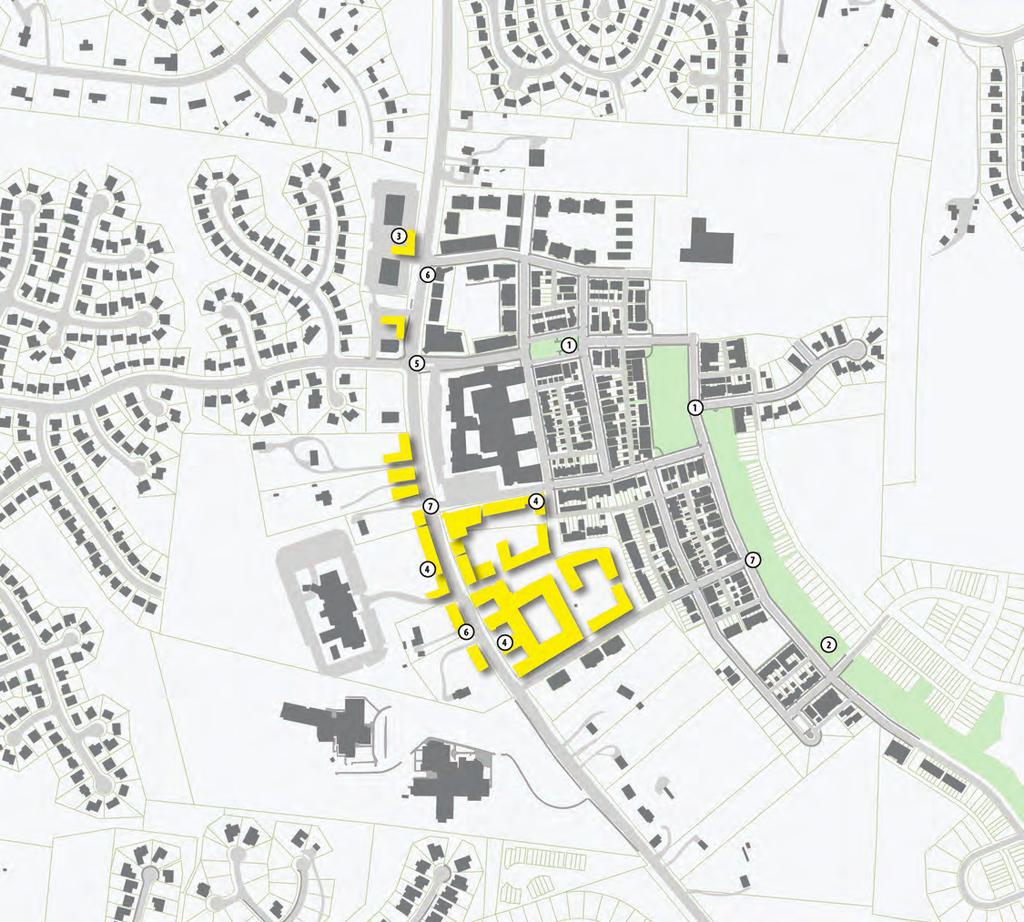 Suburban Centers Beyond the conventionally sprawling developments around Old Hickory Blvd two very different faces of new development flank Nolensville Pike.