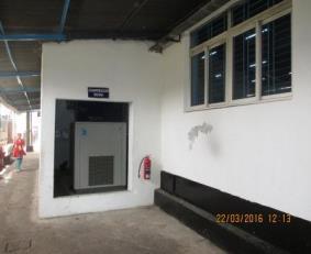 The elevator of the main building is open to production floor and the door of elevator shaft is not fire rated.