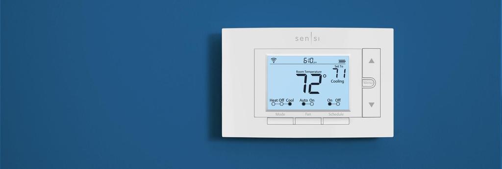 Sensi Wi-Fi Thermostat Key Features Universal application (singlestage, multi-stage and heat pump) Compatible with popular smart home platforms