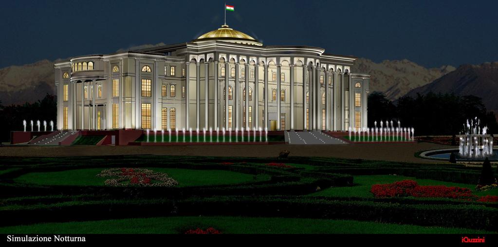 THE INSTALLATION OF THE MONTH The Palace of Nations in the city of Dushanbe in Tajikistan TAJIKISTAN Night simulation Tajikistan is one of the nations that came into being in 1991 after the