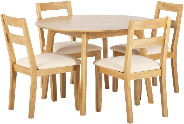 These attractive styled tops blend well with the angled dining table legs, themselves