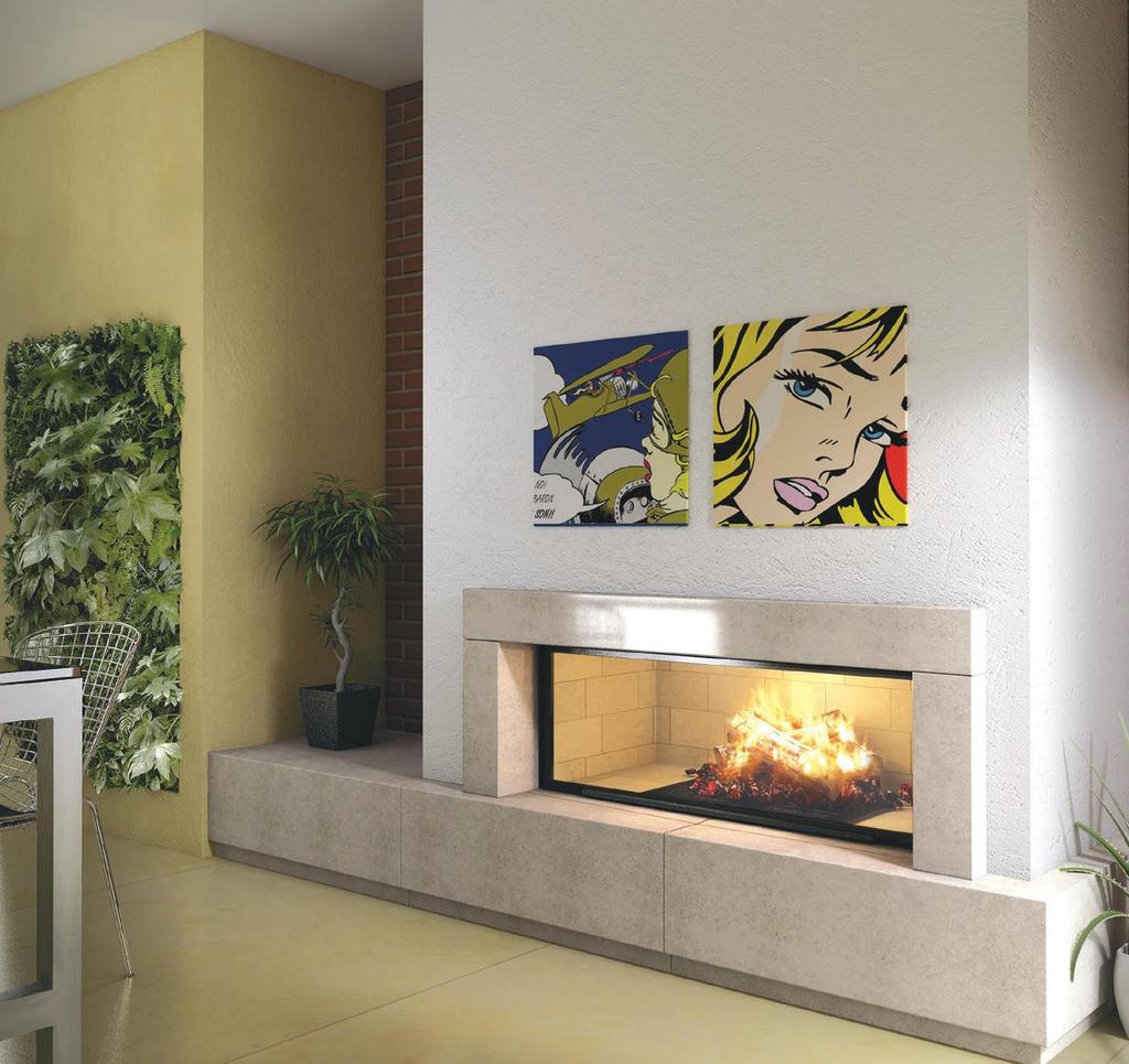 AXIS H1600 The handmade excellence of the Axis H1600 wood fireplace is much desired to those who seek the elegance of a panoramic wood heater combined with an unbelievable