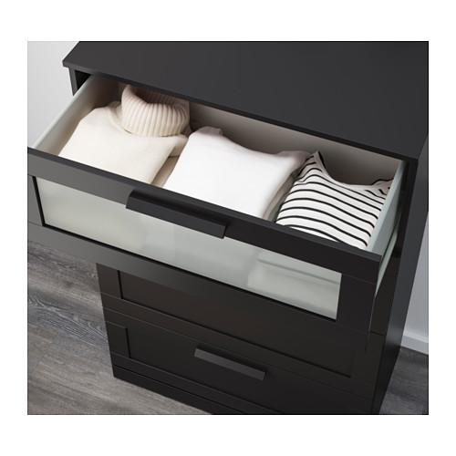 IKEA Brimnes 4 drawer chest 30 3/4in wide x 18 1/8 deep x 48 7/8in high Black 003.604.03 White 803.604.04 $328.00 delivered assembly $55.