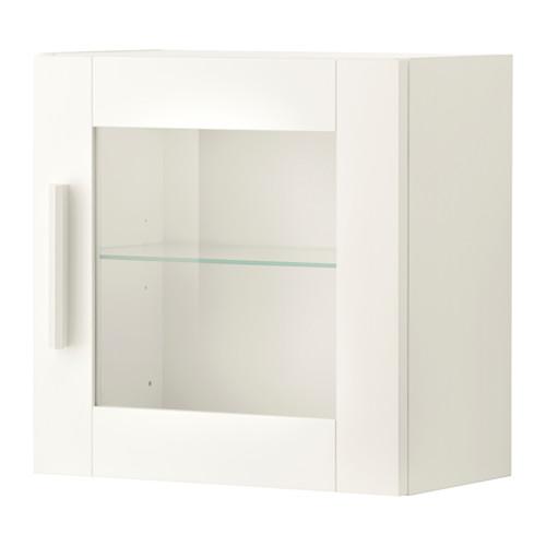 IKEA Brimnes wall cabinet with glass door. 15 3/8in wide x 8 5/8in deep x 15 3/8in high Black 903.
