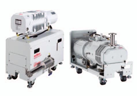 10-2 mbar - Optimized performance for light gases - Hermetically sealed pump - Low noise operation, low heat loss - Direct connection of RUVAC Roots pumps via adapter DRYVAC Dry compressing screw