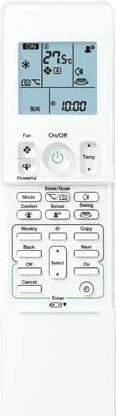Wireless Remote Controller FTKM Series FTXV Series FTKM/ On and off switch Wireless Remote Controller with Backlight Sets room temperature.