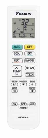 Selects fan speed. Auto Fan Speed and Indoor Unit Quiet Operation Econo Mode Selects airflow angle. Vertical Auto-Swing Comfort Airflow Mode Cancels timers. Starts operation.