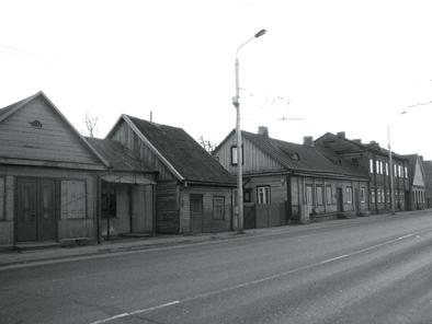 streets of the historical suburb (Jurbarkas, Paneriai streets, Kriščiukaitis).