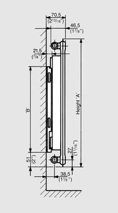 Radiator Bracket System Type K2 Type P+ Type K1SPG Height