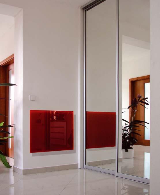 GR PANELS glass panels (thermo fuse), IP 44, class II; Connection cable: 100 cm; Panels are manufactured in two series with different outputs. GR panels you can choose from three colors.