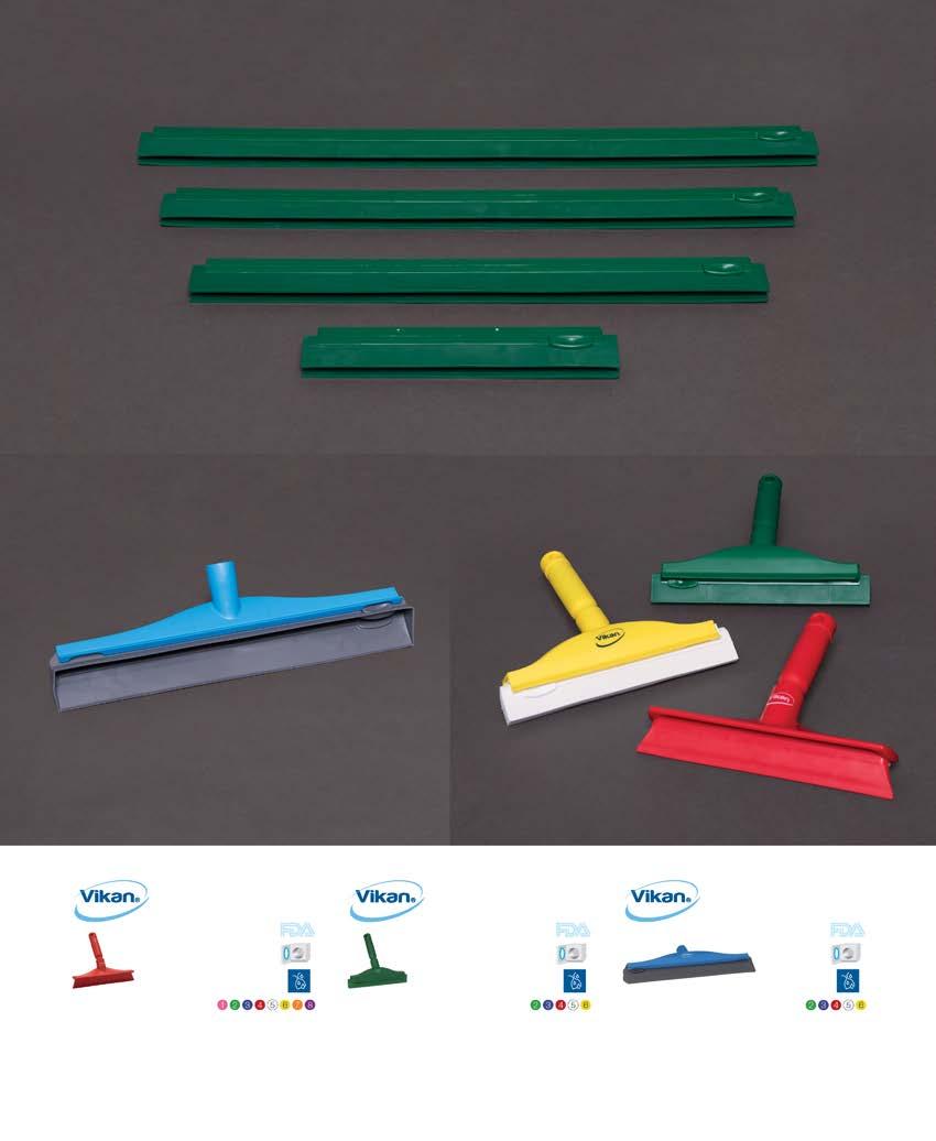 Squeegees 77352 77342 77332 77312 Replacement blades are available for double blade ultra hygiene and foam blade squeegees. See page 43 for replacement blade options.
