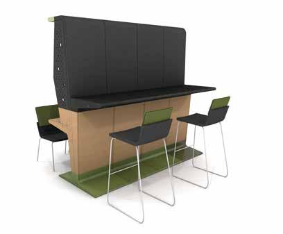 The relax setup is also perfectly suited for giving a presentation, for instance. You can work more efficiently if you can adapt your environment to the activities that are taking place.