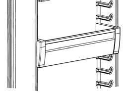 Removing drawers: 1. To remove, roll drawer out to the stop. 2. On each side of the drawer, locate the black leveler on the glide and lift up on leveler until drawer disengages from glide. 3.