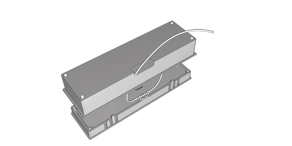 as shown in the figure below: Make sure the Display Module is disconnected from the Control Unit Open the plastic case of the Display Module (made up of frame and cover) by unscrewing the four