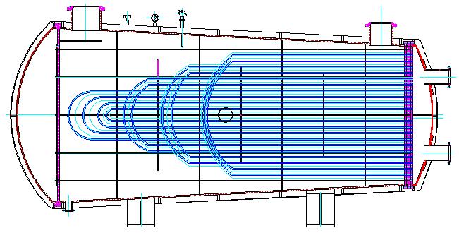 the design of the area of the condensing pipes is about 300m2.