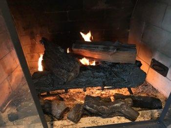 Fireplace Fireplace was wood burning type.