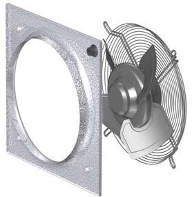 Unit Description Wide wing fan Axial fan with an external rotor motor for normal pressure and sound requirements as well as fan protection curb with an integrated contact protection grille according