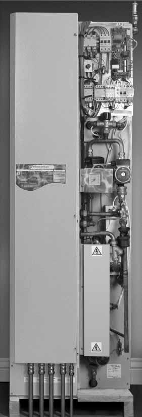Anti-vacuum valve 3. Primary mixing valve 4. Heating pump 5. PHE pump 6. PHE 7. DHW sensor 8. PHE return sensor 9. Hot water outlet 10. Mains cold water inlet 11.