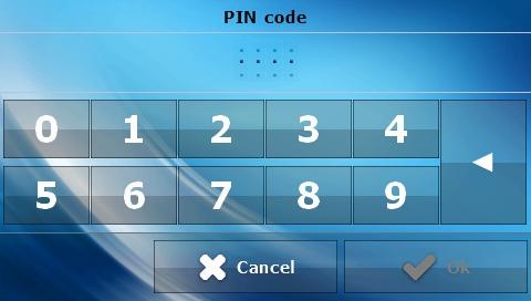 tech To set your PIN code, which you will need to operate the thermostat (when the lock is enabled), press the PIN icon. Note: Your PIN is factory preset to "0000". 3.