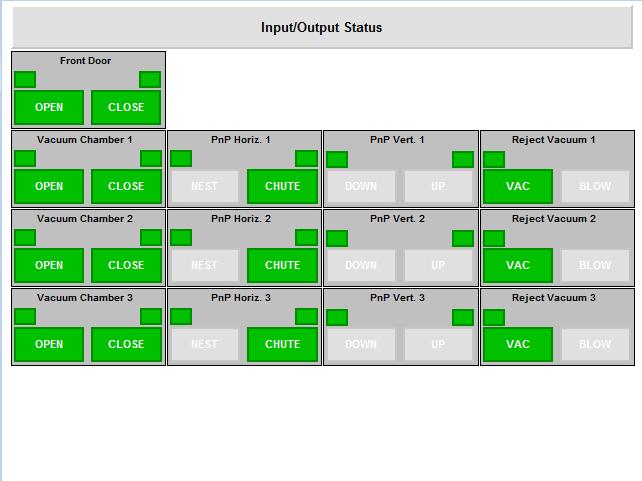 6.2.11 INPUTS The inputs screen displays the