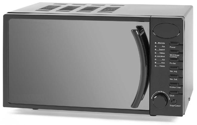 17 litre piano black microwave oven