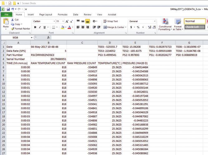 Figure 5. Captured File Clip Sample for RSC Series Only Coefficients Figure 6.