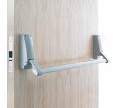 376 Series - Push Bar Panic Options with pullman latches, alarm or hold-back feature Panic Exit Bolt Briton 376 Vertical panic bolt activation Two point locking for extra security Anti-thrust device,