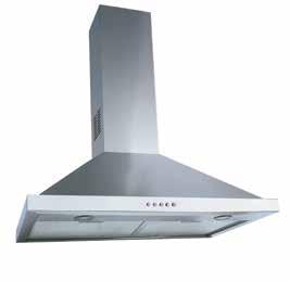 options FILTER 2 x Aluiniu filters, reovable and washable ILLUMINATION 2 x LED lights Charcoal filters Interchangeable otor options SS CANOPY RANGEHOOD - 900MM FINISH Stainless Steel CH901SS GLASS