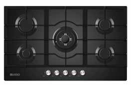 Knob Control 12 variable heating levels Power indicator Residual heat Indicators Overheating protection GAS COOKTOP - 900MM STAINLESS STEEL FINISH Stainless Steel DIMENSIONS 860(W) x 510(D) POWER