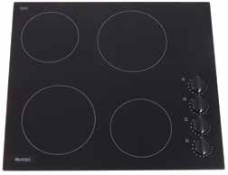 0kW GC905MBFCC Autoatic under knob ignition All trivets, burner caps and knobs are reovable and dishwasher safe CERAMIC COOKTOP - MM TOUCH CONTROL FINISH Schott bevelled edged black glass DIMENSIONS