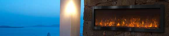 Nova 60 This Outdoor Rated is a fully enclosed electric fireplace built and designed to accommodate any environmental occurrence such as rain and other coastal factors.