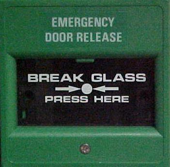 Break Glass Units Manual Door Release Point (if