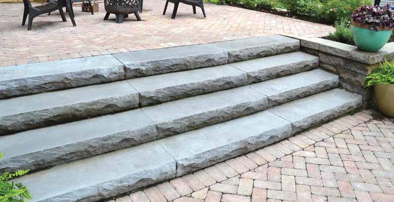 LANDSCAPE STEPS- Wet Cast An alternative to building stairs, our landscape steps complement our pavers and walls.