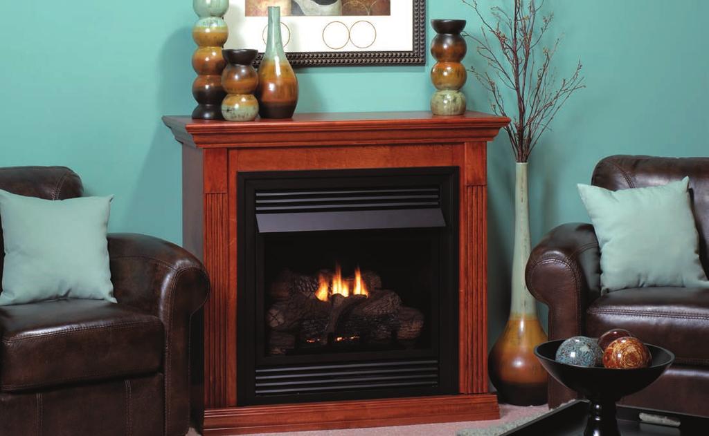 Vail 26 Vail 26 Special Edition The Vail 26 Special Edition is the American-made fireplace system that ships complete in one package fireplace, assembled mantel, Flint Hill log set with 20,000 Btu