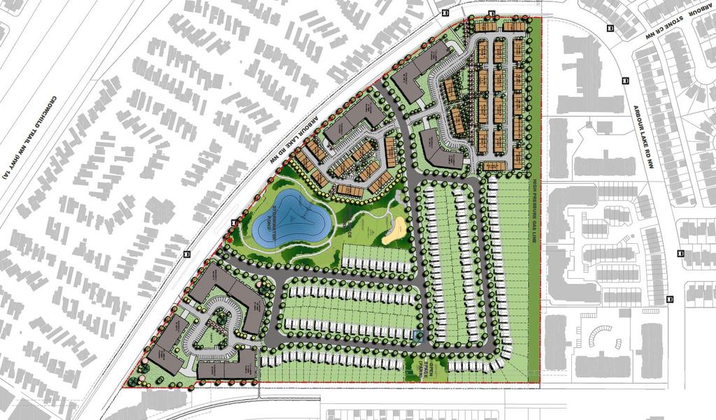Concept Plan Revised Submission Similar to the original submission in terms of uses and units Density is appropriate given close proximity to Crowfoot LRT station and Crowfoot Commercial Centre