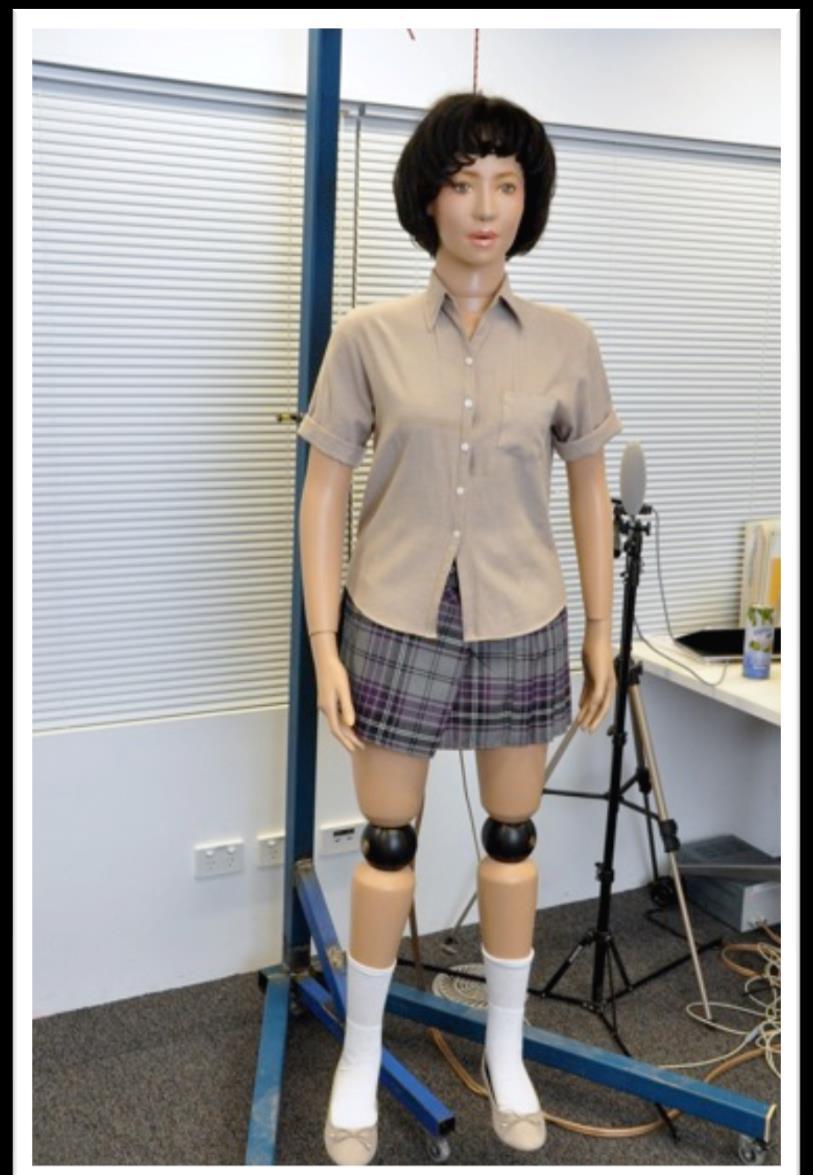 THERMAL MANIKIN LAURA - SKIRT & SHIRT File: Manikin skirt and short sleeve shirt standing.