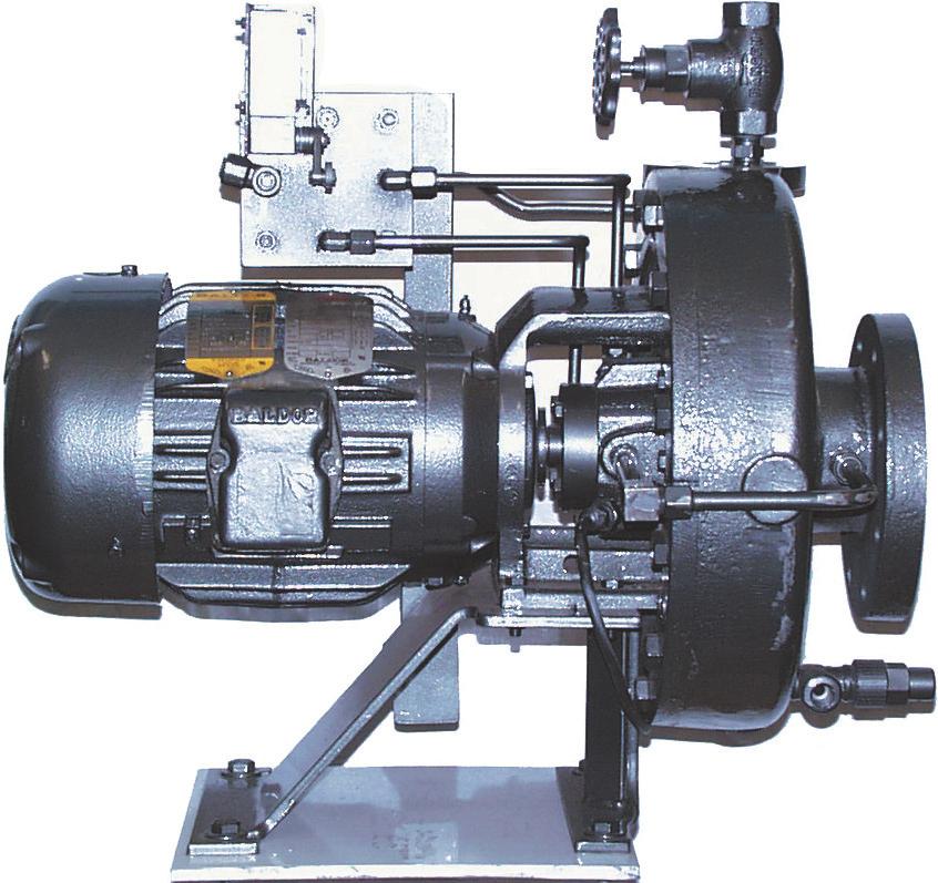 lubricated, and do not rely on the presence of pumpage for lubrication or cooling The double mechanical sealing system allows the pump to continue to run until the system